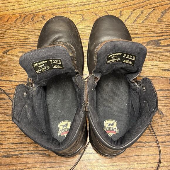 Irish Setter 83617 Brown Leather Waterproof Soft Toe Work Boots Men’s 13 EE - Picture 6 of 8